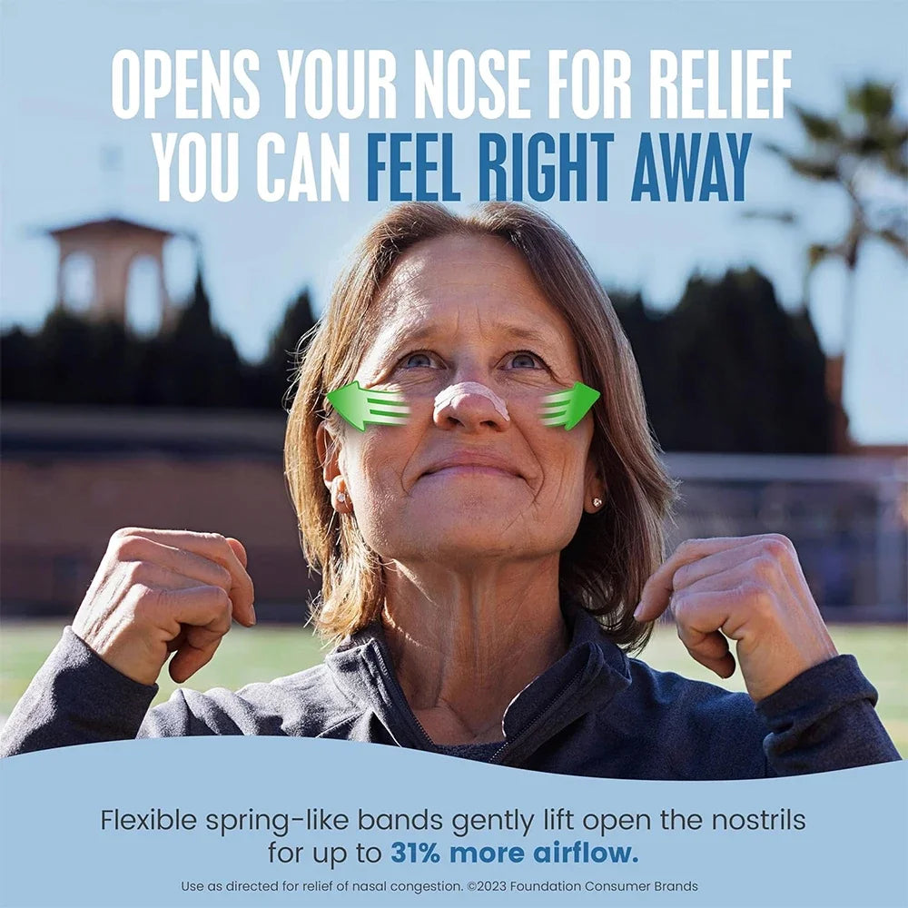 30/60/90 Pcs Anti-Snoring Nose Strips Sleep Nasal Strips for Improved Air Intake Exercise & Sleep Quality Breath Strips Beauty World Shop