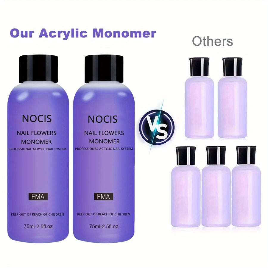 Professional Acrylic Nail Monomer, 75ml Unscented Liquid Monomer for Acrylic Nail Extension, Salon Quality Nail System Kit Beauty World Shop