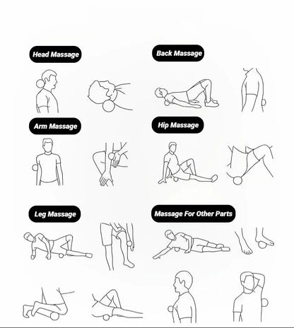 Yoga Peanut Balls Body Massage Fascia Ball Suit Foam Block High Density Muscle Relaxation Lacrosse Exercise Fitness Relieve Pain Beauty World Shop