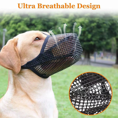 Dog Muzzle Mesh Large Dog Breathable Grid Prevent Random Eating Stop Barking Golden Retriever Dog Mouth Cage Pet Mask
