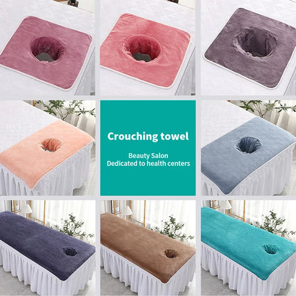 40*80cm Thickened Beauty SPA Massage Table Planking Face Towel With Hole Bed Bandana Beauty World Shop