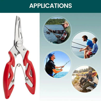 Fishing Lure Plier Scissors Return Spring Latch Bend Design Comfortable Handle Needle Nose Pliers Eagle Nose Pliers Orange Beauty World Shop