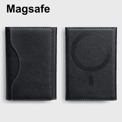 Men Magsafe Card Holder Unisex PU Leather Magnetic Cardholder Card Bag Wallet for Apple for Phone 16 15 14 13 12 Pro Max Mini Beauty World Shop