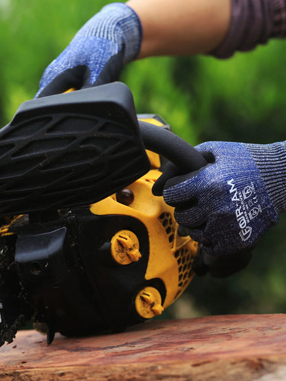 Level 5 Cut-Resistant Gloves, Firm Non-Slip Grip, Heavy Duty Work, Durable & Breathable Nitrile Foam Coated, Touchscreen Beauty World Shop