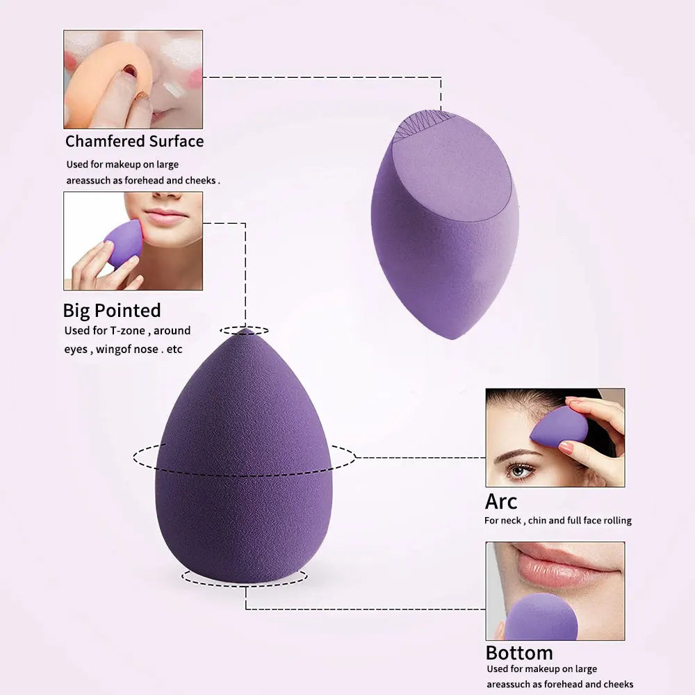 4/8pcs Makeup Sponge Blender Beauty Egg Cosmetic Puff Soft Foundation Sponges Powder Puff Women Make Up Accessories Beauty Tools Beauty World Shop