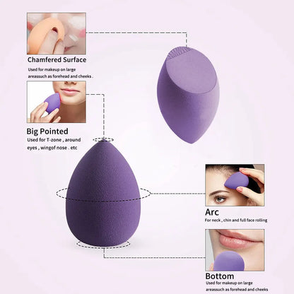 4/8pcs Makeup Sponge Blender Beauty Egg Cosmetic Puff Soft Foundation Sponges Powder Puff Women Make Up Accessories Beauty Tools Beauty World Shop