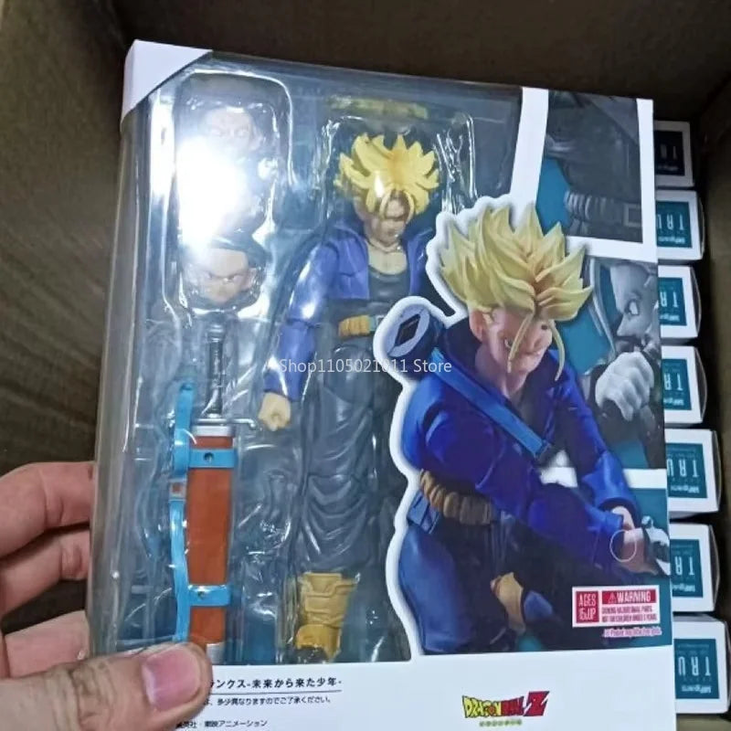 Anime Dragon Ball Z Figures Shf Super Saiyan Trunks Action Figure Collection Model 15cm Future Boy Torankusu Movable Toys Gifts Beauty World Shop