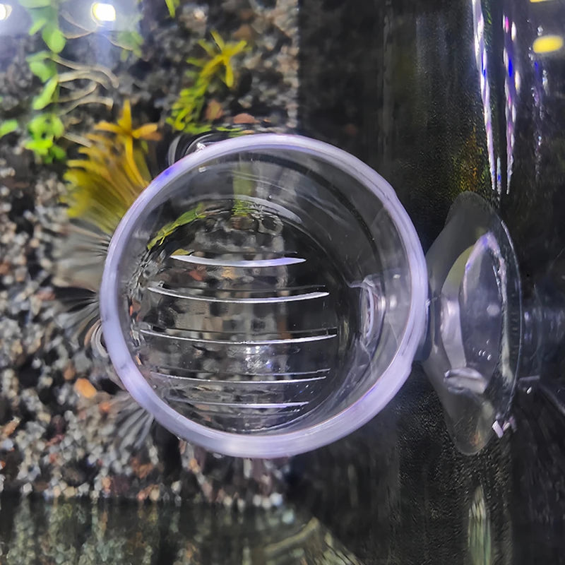 Aquarium Decoration Plant Cup Pot Acrylic Aquatic Plant Cup With Suction Holder Planting Cylinder Cup Aquarium Decoration tool Beauty World Shop