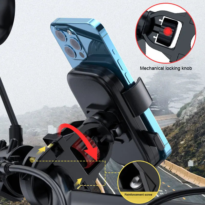 Anti-slip Phone Mount 360° Rotatable Adjustable Bike Phone Mount for Outdoor Cycling, Mountain Bike Accessories Beauty World Shop