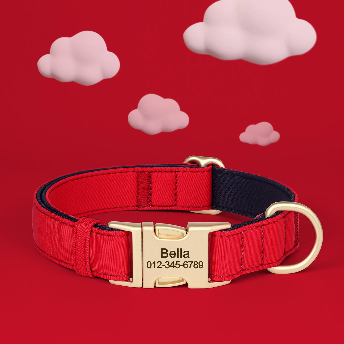 8 Colors Nylon Dog Collar Personalized Dog Collars Colorful Custom Pet ID Collars Necklace Breathable for Small Medium Dogs Pug
