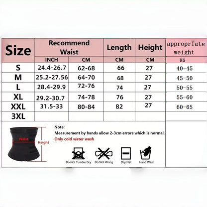 1pc Waist Trainer Slimming Body Shaper Fitness Belt Weight Loss Fat Burning Sport Girdle Sweat Trimmer Workout Cincher Shapewear Beauty World Shop