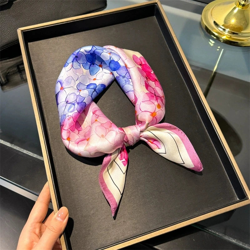 Scarf 100% Silk Bandana Women Square Scarves Wrap Kerchief Spring Fashion Luxury High Quality Headband Hijab Shawls 2026 Beauty World Shop