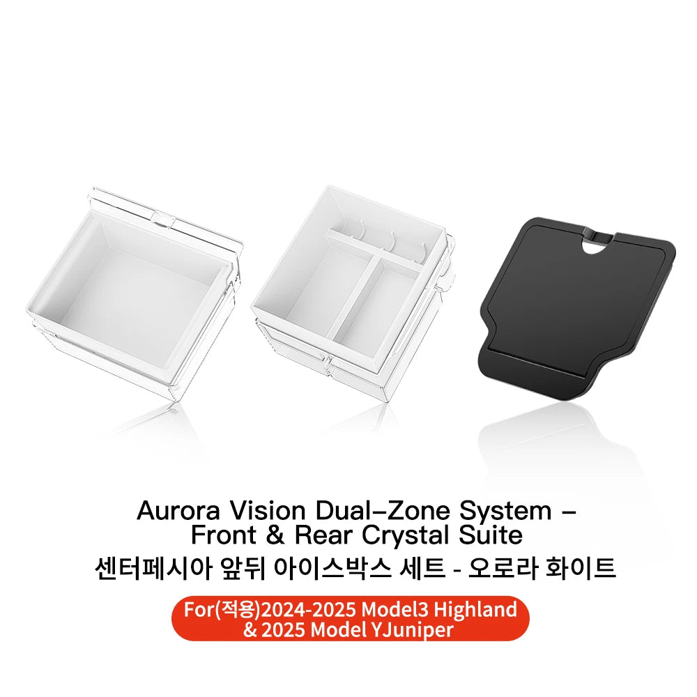 YZ For Tesla Model 3 Highland 2024 Model Y Juniper 2025 Storage Box Center Armrest Hidden Box Cup Holder Organizer Accessories Beauty World Shop