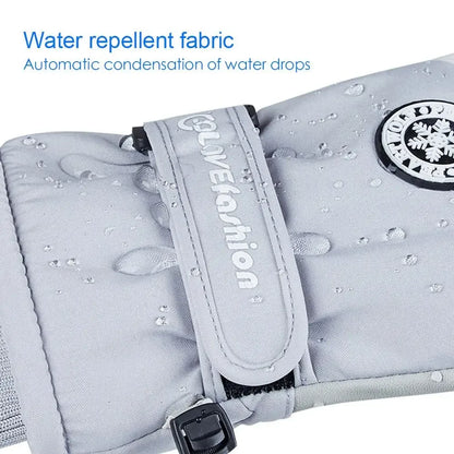 Winter Snowboard Ski Gloves PU Leather Non-slip Touch Screen Waterproof Motorcycle Cycling Fleece Warm Riding Gloves Beauty World Shop