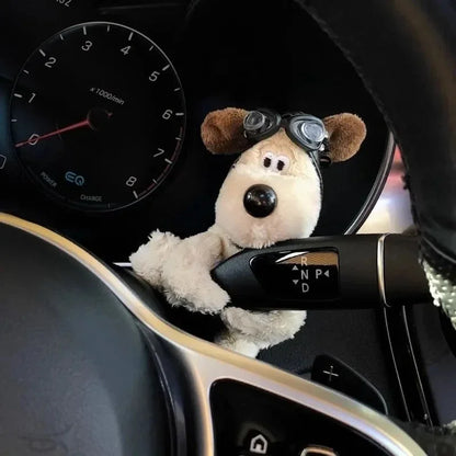 Cute Plush Puppy Car Turn Signal Switch Decor Steering Column Wiper Rod Lever Interior Ornament Beauty World Shop