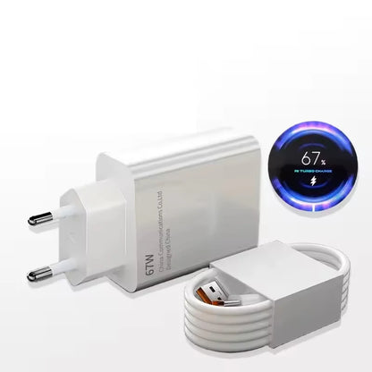 67W USB Fast Charger for xiaomi 14 13 12 11 10 Ultra Note 12T 13 Pro Turbo Quick Charge Type C USB Charging Cable Beauty World Shop