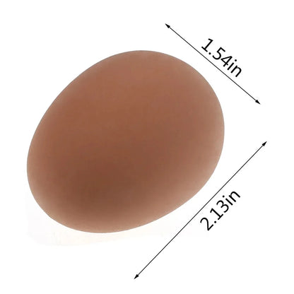 1 Pcs Novelty Bouncy Eggs Realistic Fake Rubber Bouncing BallsModel Farm Chicken Nesting Hen Hatching Egg Pet Toy Prank Joke Beauty World Shop