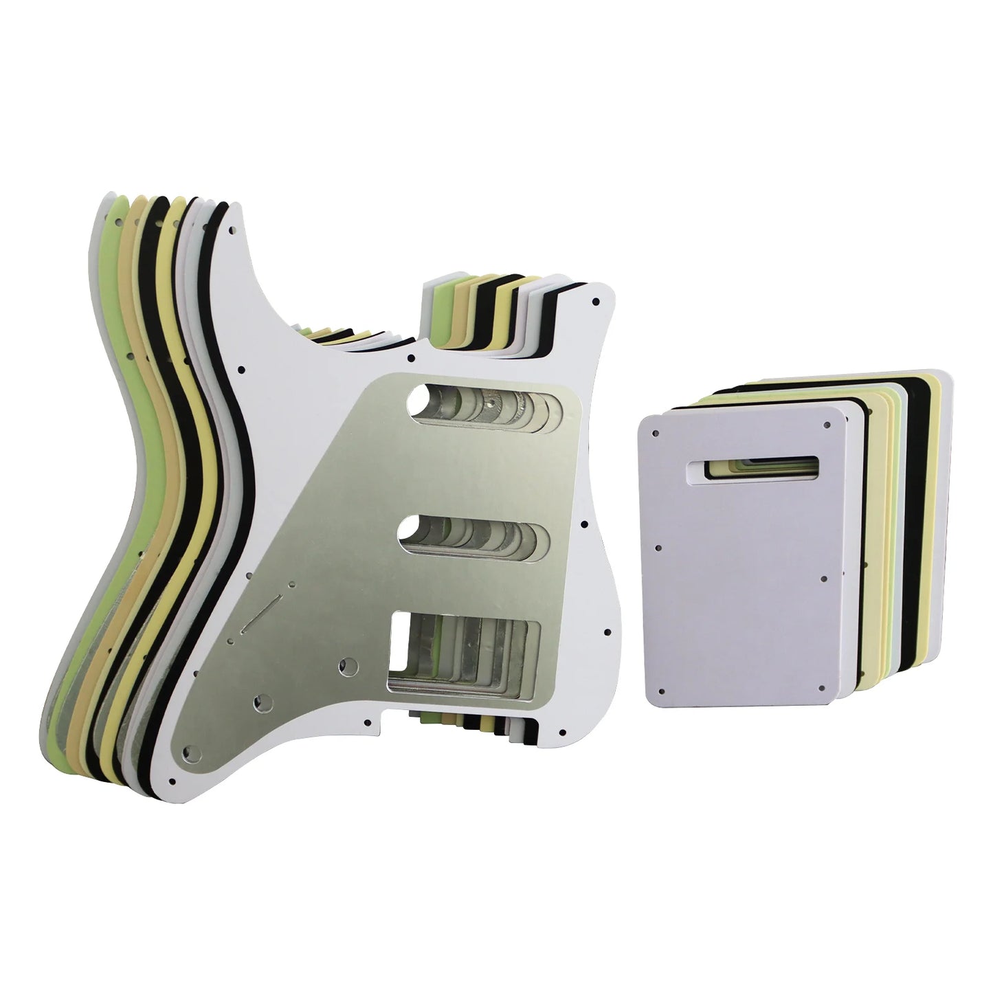 PHRILAM SSH 11 hole ST electric guitar guard, 3-Layer  St  Pickguard with Aluminum Foil Shield Fits American/Mexican ST Beauty World Shop