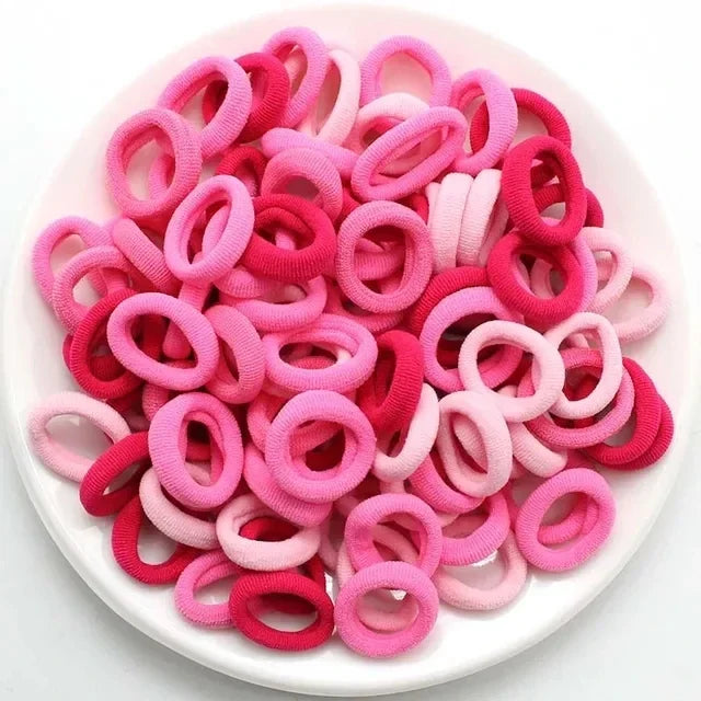 200PCS Women Girls Colorful Nylon Elastic Hair Bands Ponytail Hold Small Hair Tie Rubber Bands Scrunchie Hair Accessories Beauty World Shop