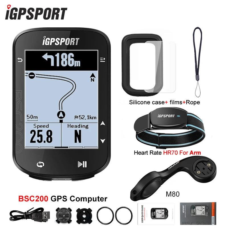 IGPSPORT BSC200 GPS Cycle bike Computer Wireless Speedometer Bicycle Digital ANT+ Route Navigation Stopwatch Cycling Odometer Beauty World Shop
