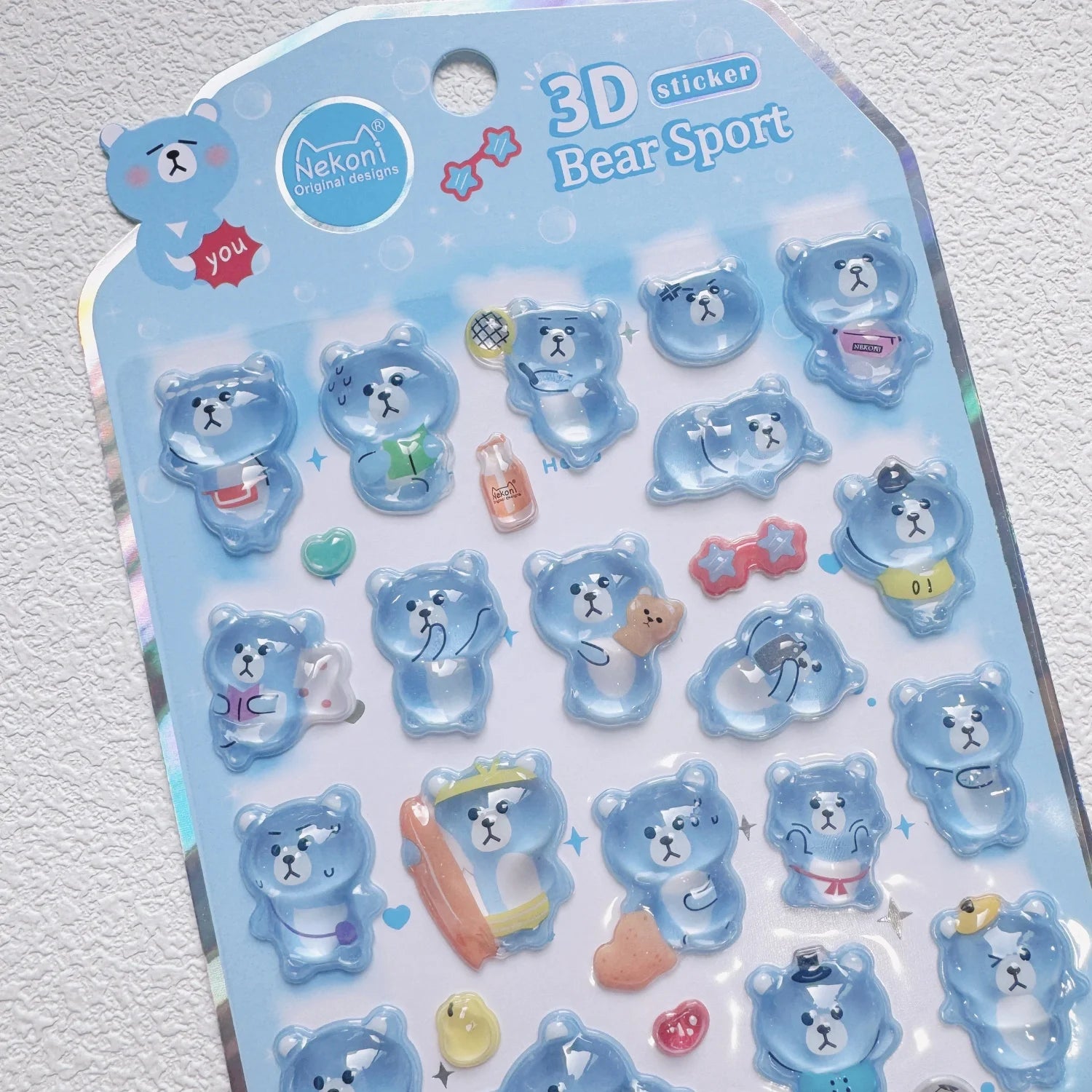 NEKONI Cute Animals Seal Bear Penguin 3D Stickers Scrapbooking DIY Journaling Stationery Diary Cute Stickers School Supply Beauty World Shop
