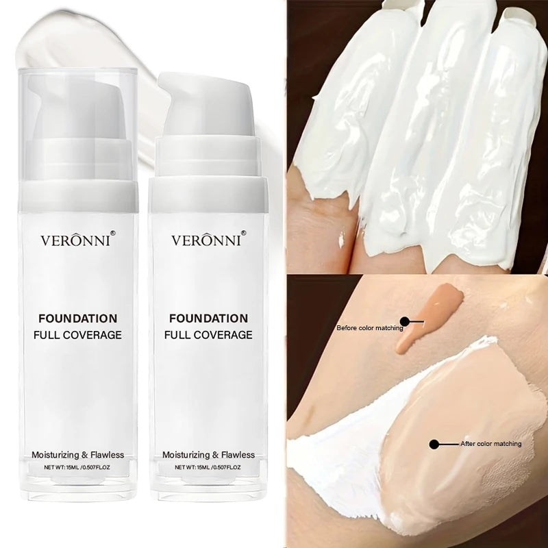 Pure White Liquid Foundation for COS Stage Makeup Long-lasting Concealer Mixable Pure White Foundation Adjuster Lighten&Brighten Beauty World Shop