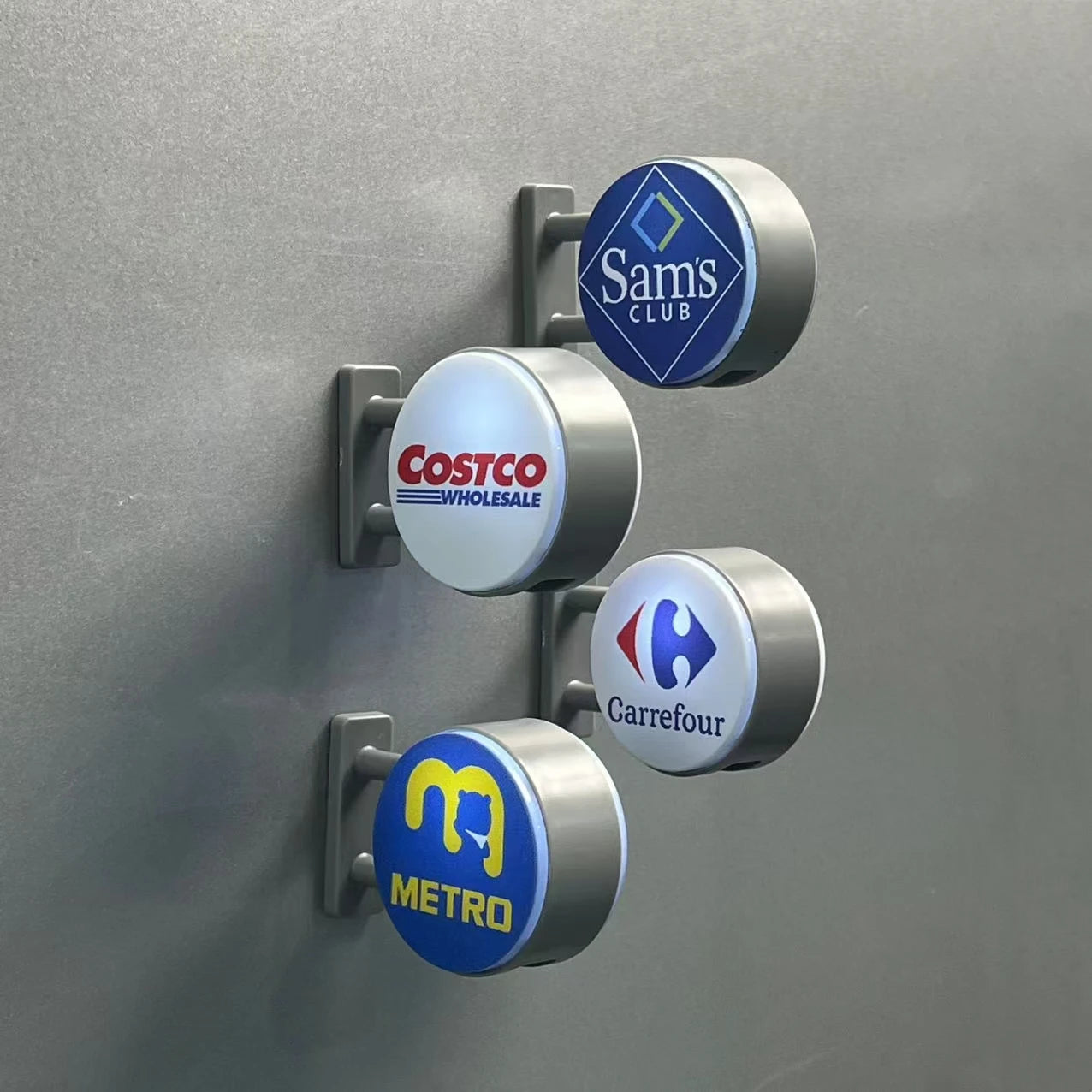 3d Magnetic Fridge Stickers Convenience Store Magnets Light Signs Ornaments Sam'S Supermarket Luminous Light Box Decorative Beauty World Shop