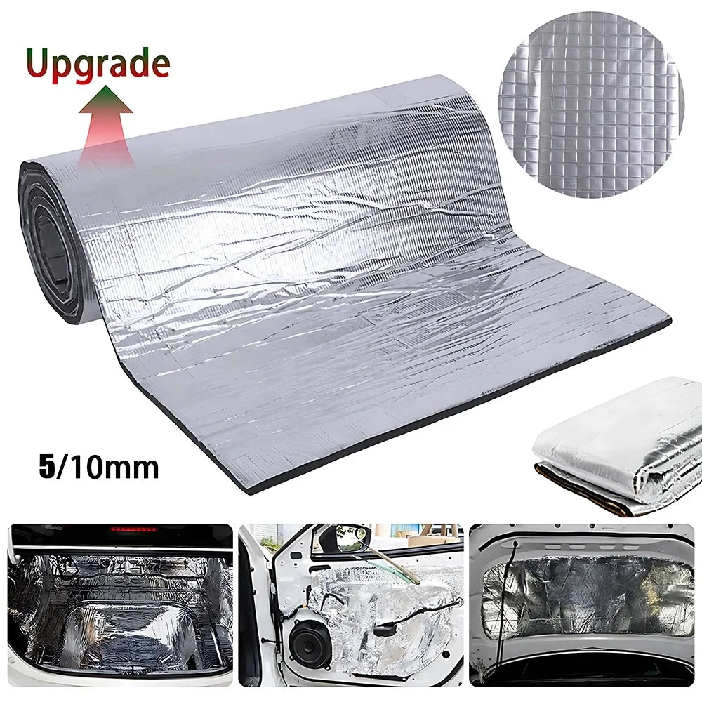 Sound Deadener Mat Auto Acoustic Thermal Mat Sound Proof Wall Panels Car Deadening Noise Insulation Mats for Car 5/10mm 200x50cm Beauty World Shop