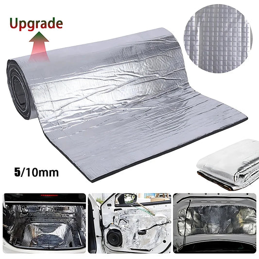 Sound Deadener Mat Auto Acoustic Thermal Mat Sound Proof Wall Panels Car Deadening Noise Insulation Mats for Car 5/10mm 200x50cm Beauty World Shop