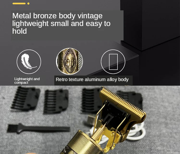 Vintage T9 Hair Clipper Beard Shaving Body Hair Trimmer Clippers Electric Men Haircut Machine 0mm Barber Shaver Beauty World Shop