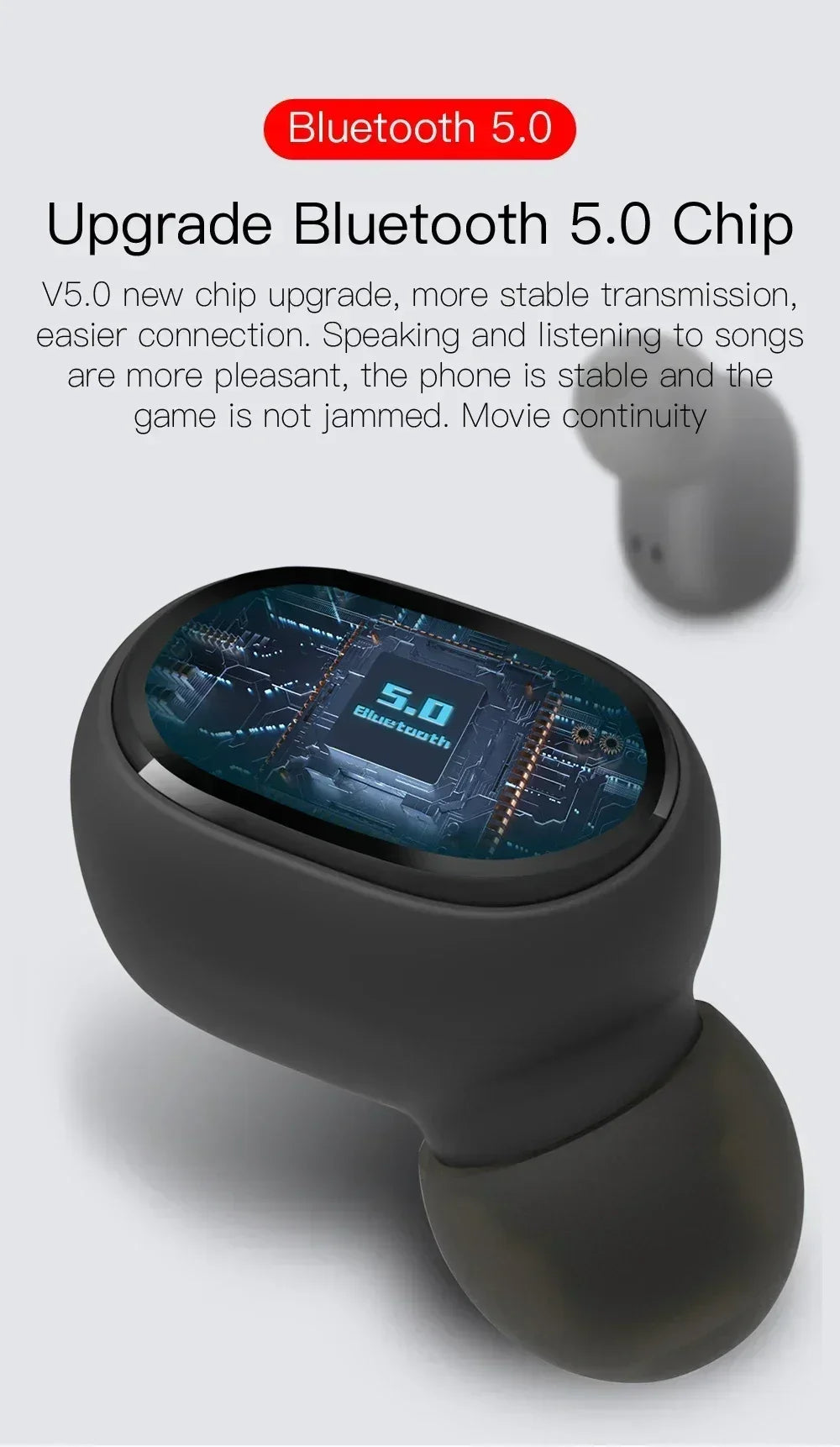 E6S Wireless Bluetooth Earphones TWS Bluetooth Headset Wireless Earbuds Noise Cancelling Earphones with Microphone Headphones Beauty World Shop
