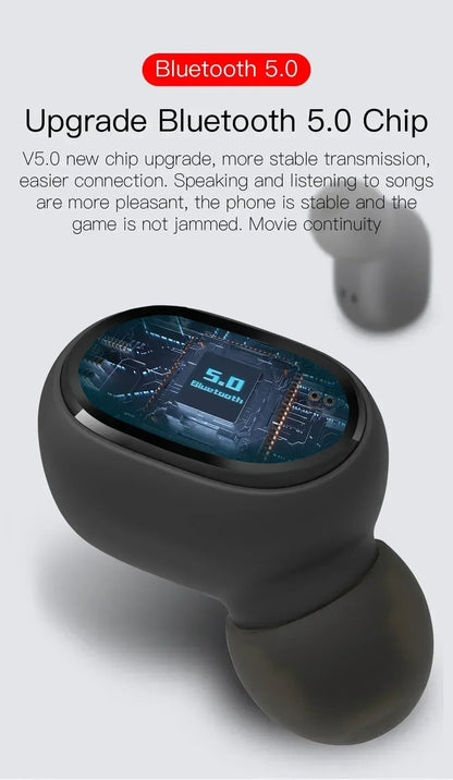 E6S Wireless Bluetooth Earphones TWS Bluetooth Headset Wireless Earbuds Noise Cancelling Earphones with Microphone Headphones Beauty World Shop