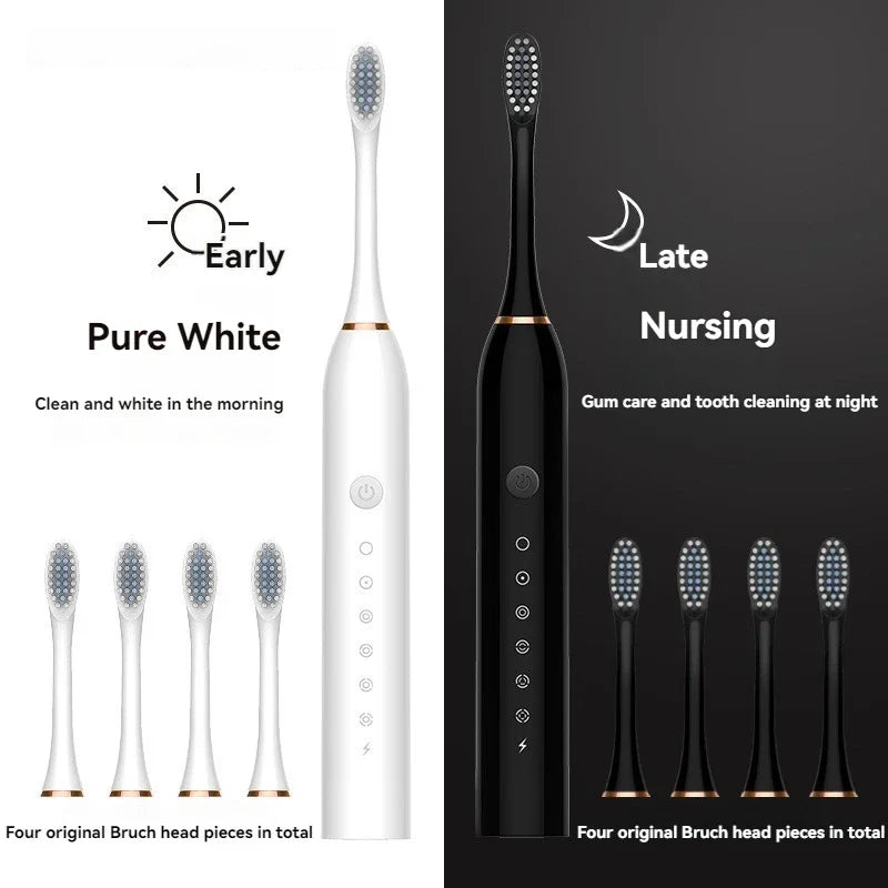 Six-Speed Automatic Electric Toothbrush Adult & Children's Universal Soft Bristle Charging Smart Toothbrush for All Ages Beauty World Shop
