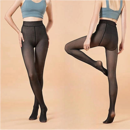 Women Thermal Leggings Winter Warm Sexy Elastic Translucent Pantyhose Female Fleece Thermal High Waist Slim Thicken Tight Pants Beauty World Shop