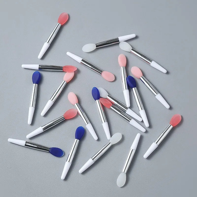 10pcs silicone lip brush mini lip mask brush portable lipstick makeup brush transparent applicator eye black stick makeup tool Beauty World Shop