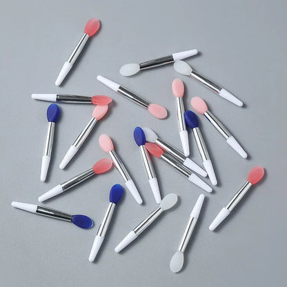 10pcs silicone lip brush mini lip mask brush portable lipstick makeup brush transparent applicator eye black stick makeup tool Beauty World Shop