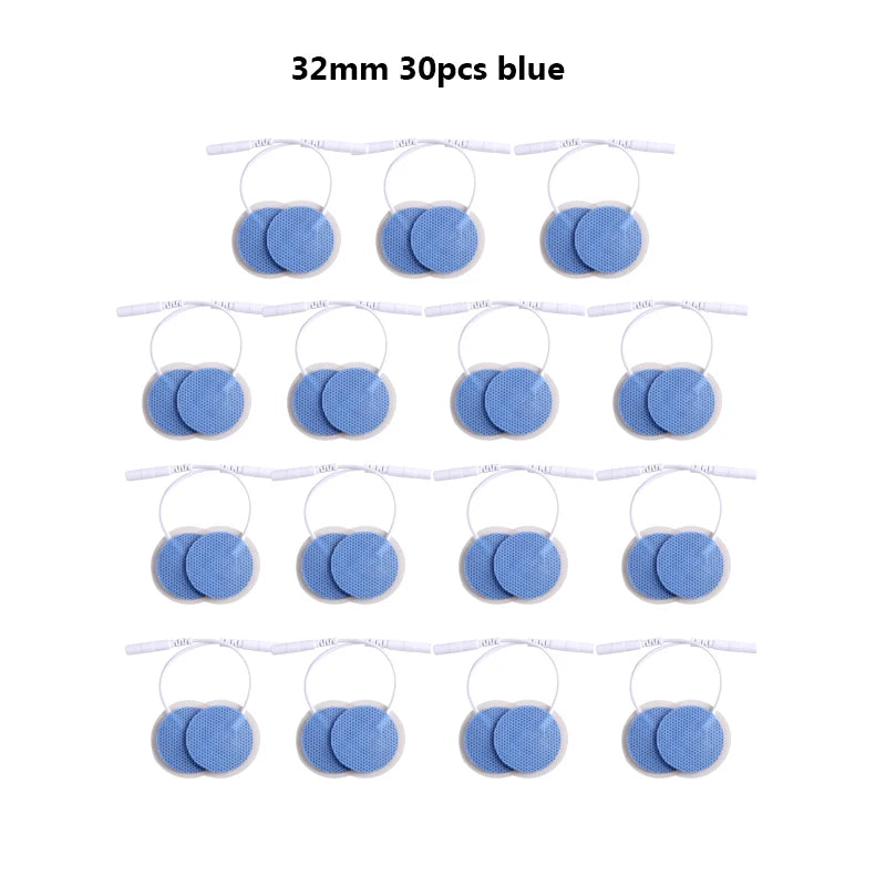 32mmNon-woven Fabric Self Adhesive Replacement Massage Patch Tens EMS Electrodes Pads for Muscle Electrostimulator Body Massager Beauty World Shop