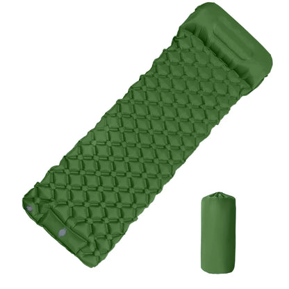 Outdoor Camping Inflatable Mattress Sleeping Pad With Pillows Ultralight Air Mat Built In Inflator Pump Hiking Beauty World Shop