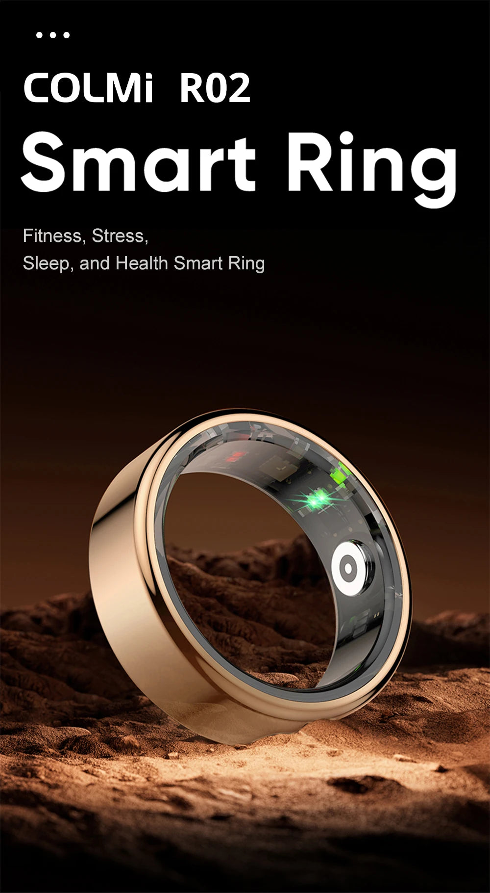 2024 COLMI R02 Smart Ring with Charging Case for Men Women, Battery Life, 39 Days, Health Monitor, 5ATM Waterproof Beauty World Shop