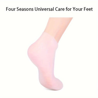 2 Pack Silicone Elastic Moisturizing Foot Socks, Spa Massage Moisturizing Gel Socks for Dry Cracked Feet, Foot Care Socks Tools Beauty World Shop