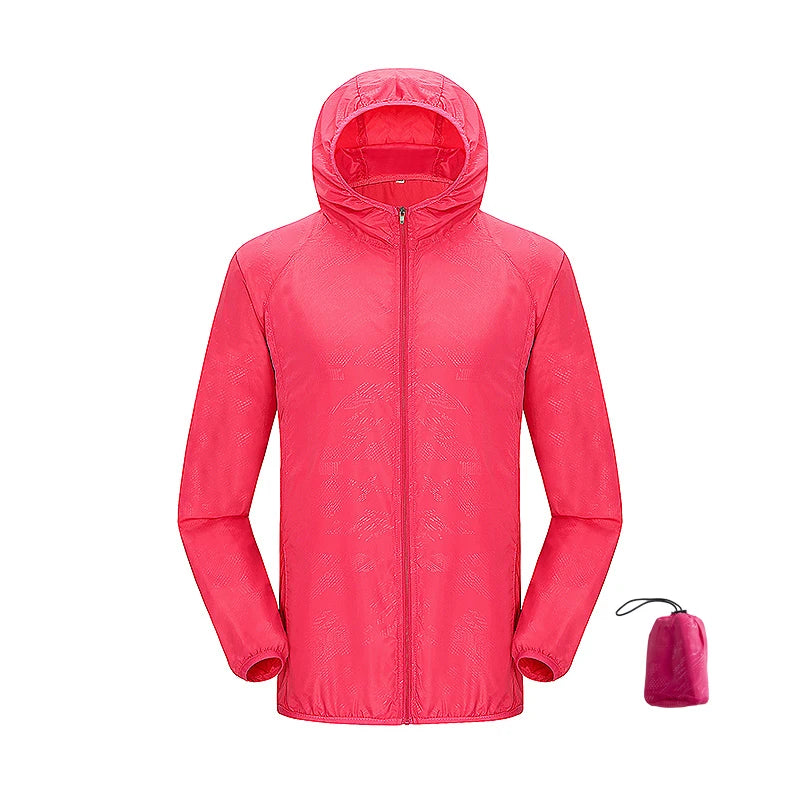 JNLN Men Women Waterproof Hiking Jackets Quick Dry Camping Windbreaker Unisex Outdoor Trekking Raincoat Anti UV Packable Clothes Beauty World Shop