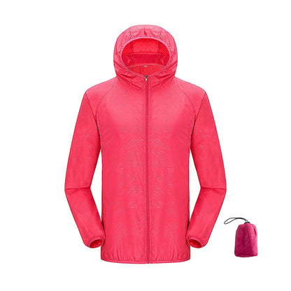JNLN Men Women Waterproof Hiking Jackets Quick Dry Camping Windbreaker Unisex Outdoor Trekking Raincoat Anti UV Packable Clothes Beauty World Shop
