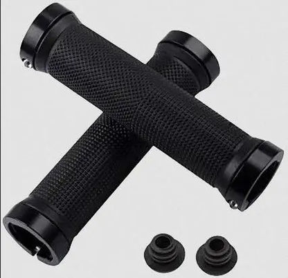 Bicycle Rubber Grips Alloy Lock Non-Slip Rubber Bicycle Handlebar Grips Double Aluminum Lock on Locking Bicycle Handlebar Grips Beauty World Shop