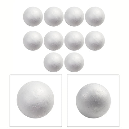 10pcs Solid Foam Ball Polystyrene Balls 50mm-100mm  Round DIY Accessory Handmade For Party Celebration Christmas Decoration Beauty World Shop