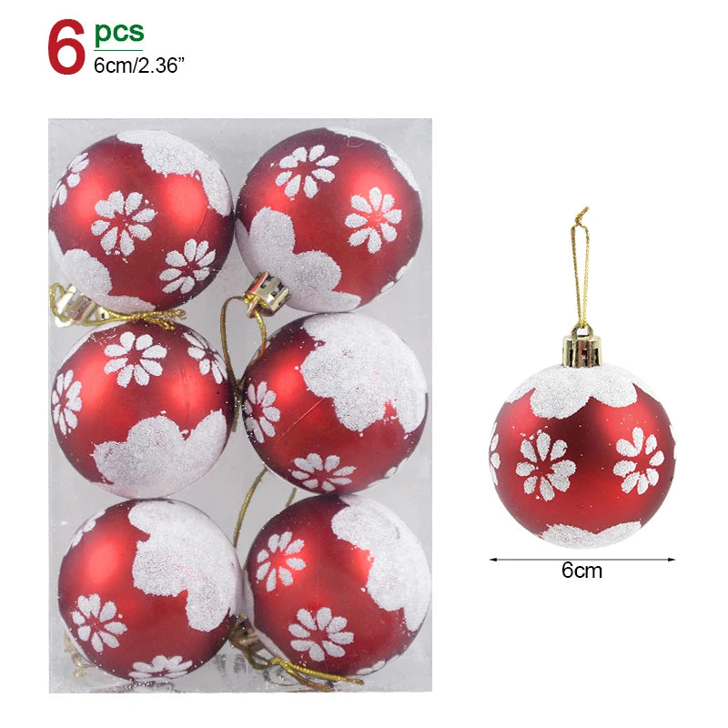 1box Christmas Balls Christmas Tree Ornaments Ball Xmas Hanging Tree Pendants Home Party Decor 2026 New Year Gift Noel Navidad Beauty World Shop