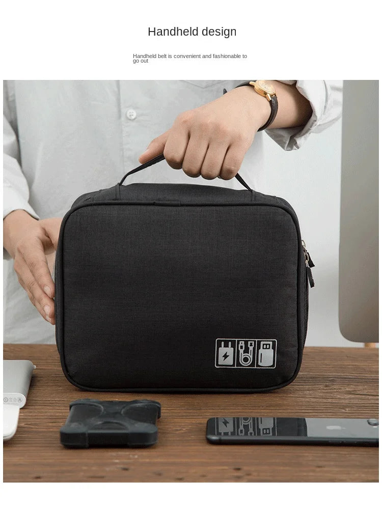 Travel Electronic Digital Storgage Bag Multi-Function Earphone Data Cable Charger Accessory Bag Multi-Layer Power Hard Disk Prot Beauty World Shop