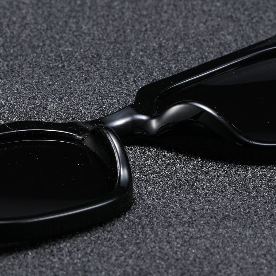 1Pc Men's Fashion Glasses New Trendy Square Frame Retro Rivet Y2K Music Festival Cool Street Style Decoration Suitable for Daily Beauty World Shop
