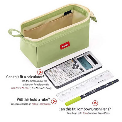 Large Capacity Pencil Case With Pen Holder Label Minimalist Student Stationery Storage Creative Stationery Storage Bag Beauty World Shop