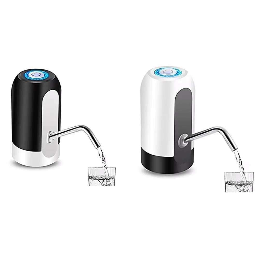 1pcWhite/Black Water Bottle Pump USB Charging Auto Switch Drinking Dispenser Charging One Click Auto Switch Drink Pump Dispenser Beauty World Shop
