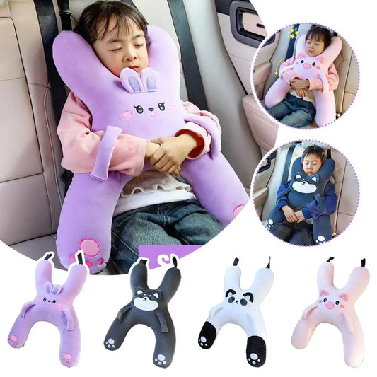 1Set Car Cute Cartoon Pillow Car Mounted Child Sleeping Pillow Car Removable Comfortable Breathable Headrest Lumbar Support Beauty Trend Shop